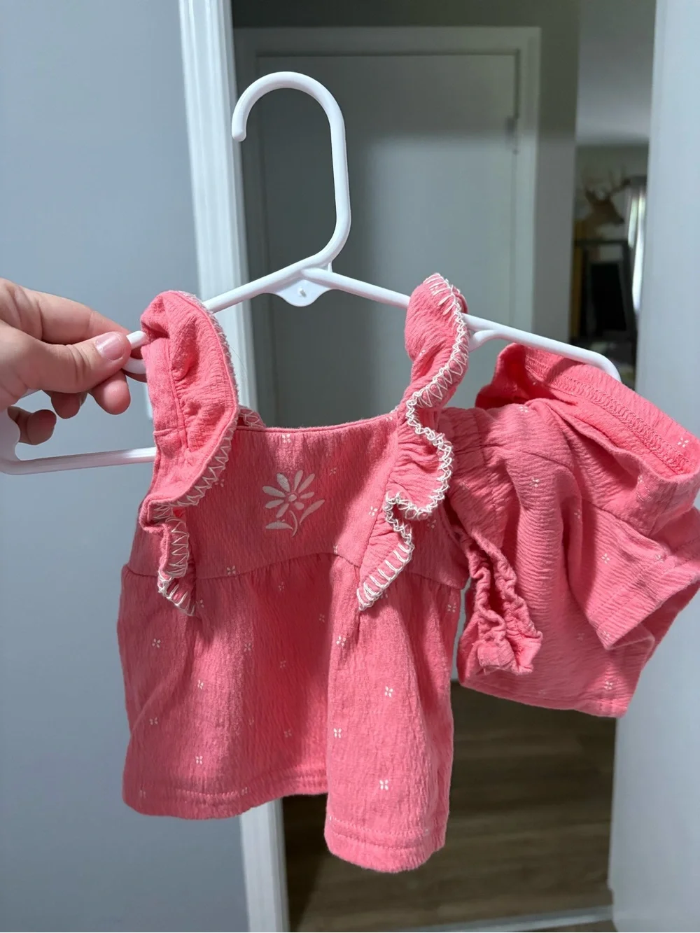 Carter's Coral Pink Ruffle Camisole Matching Set